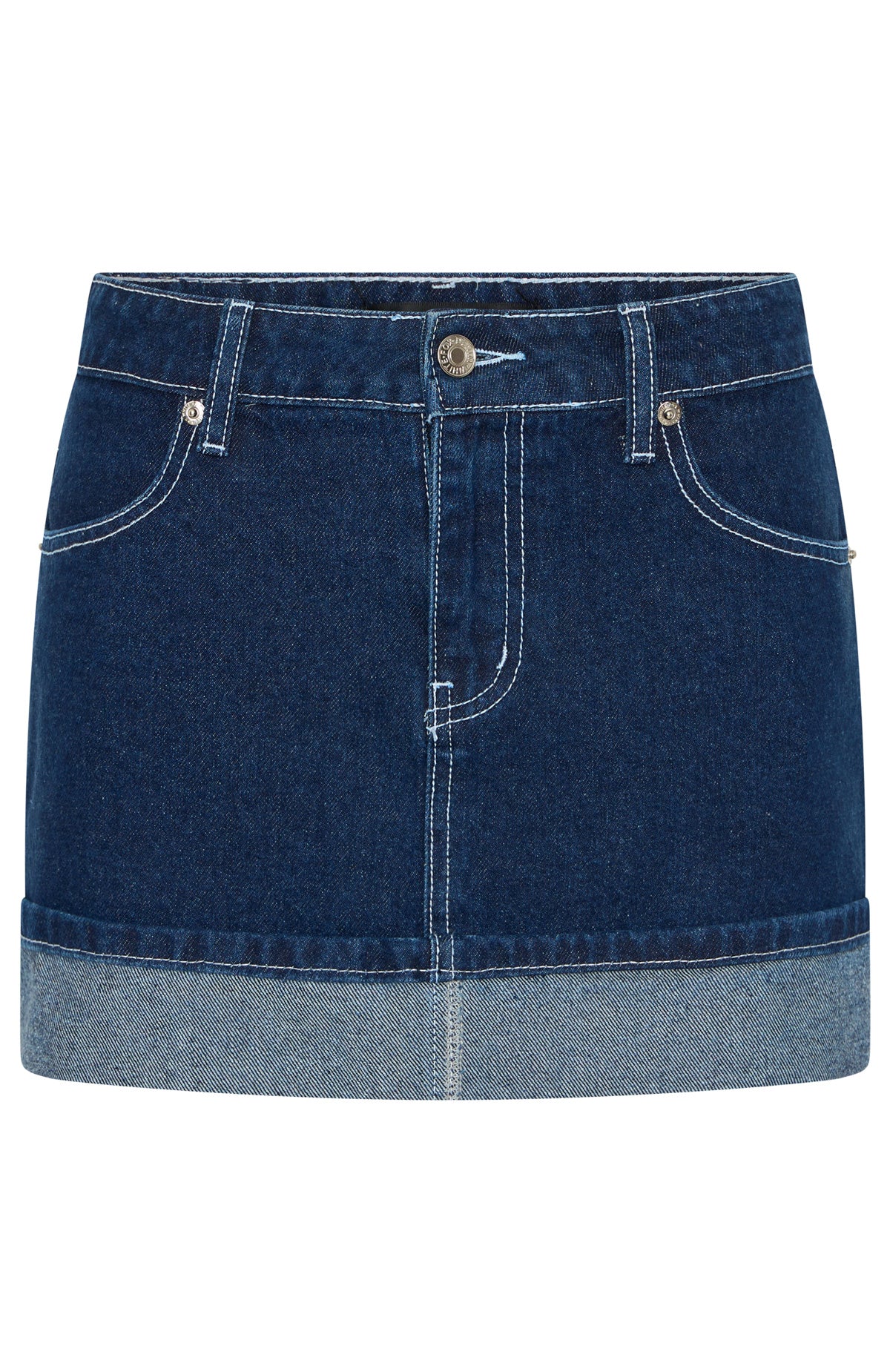 Charlotte Denim Mini Skirt Dark Indigo - Image 6