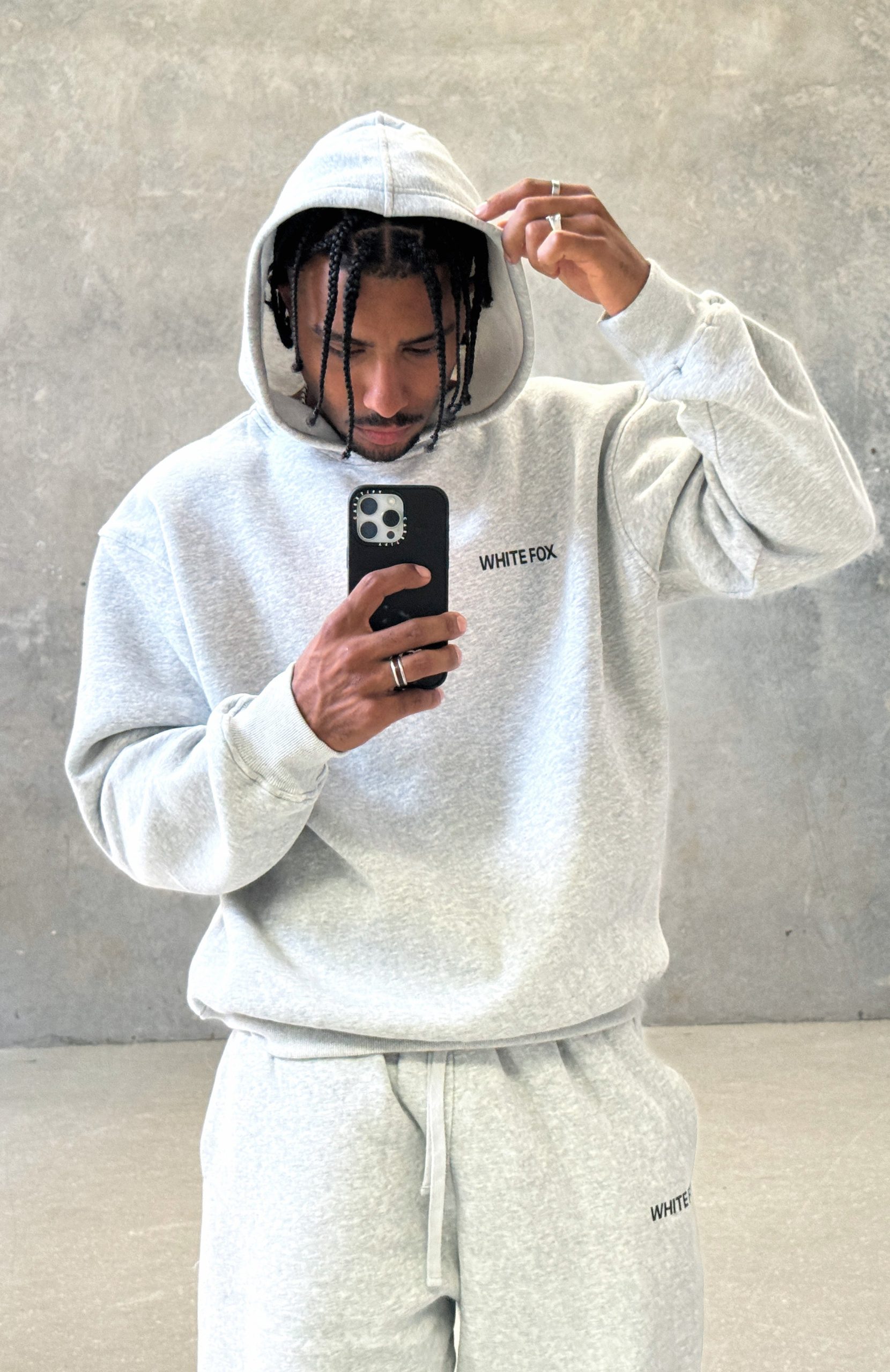 Core Classic Oversized Hoodie Dark Grey Marle - Image 6