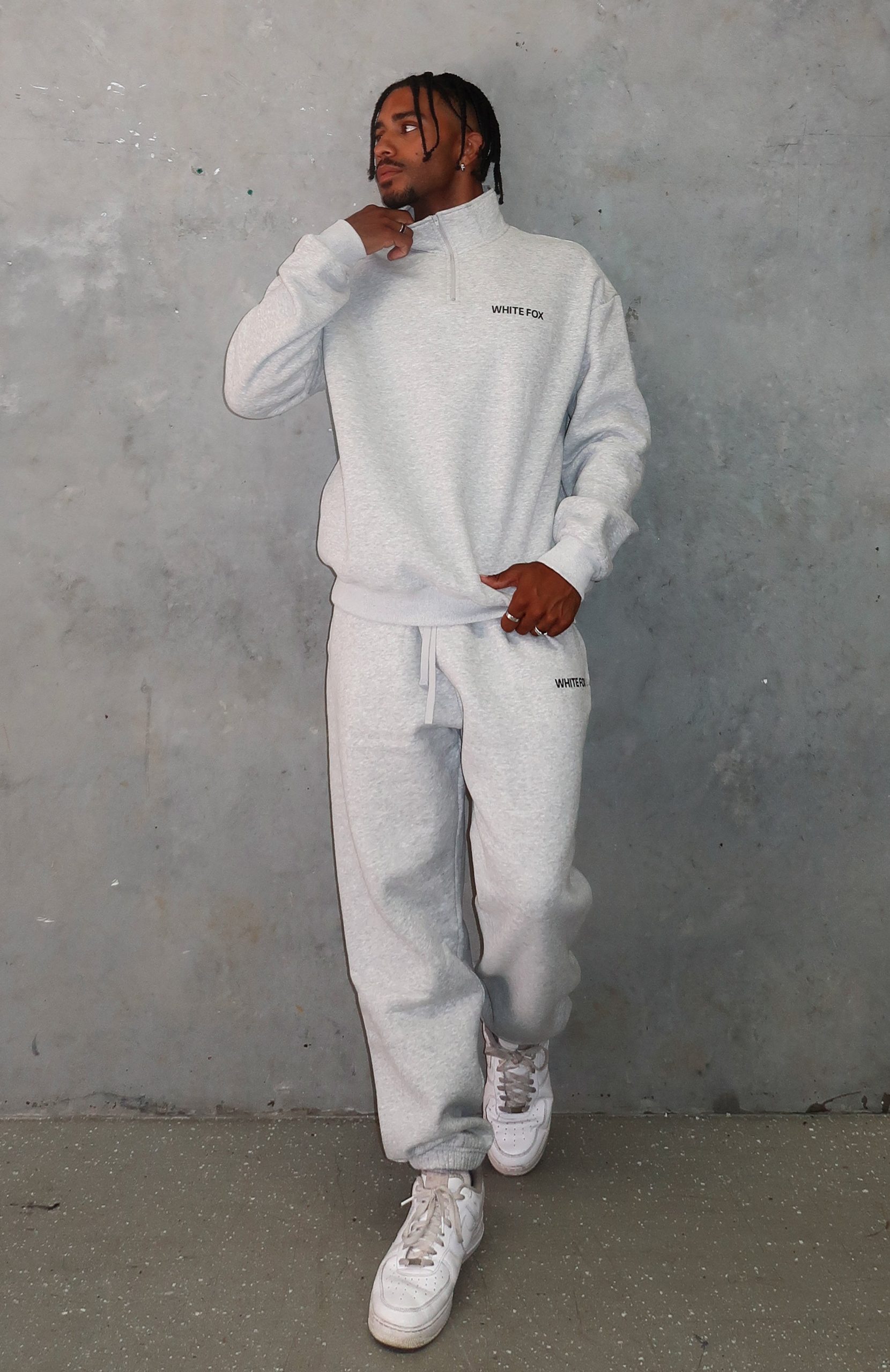 Core Classic Zip Front Sweater Dark Grey Marle - Image 6