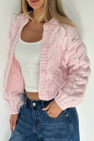 Cutie Pie Knit Cardigan Baby Pink