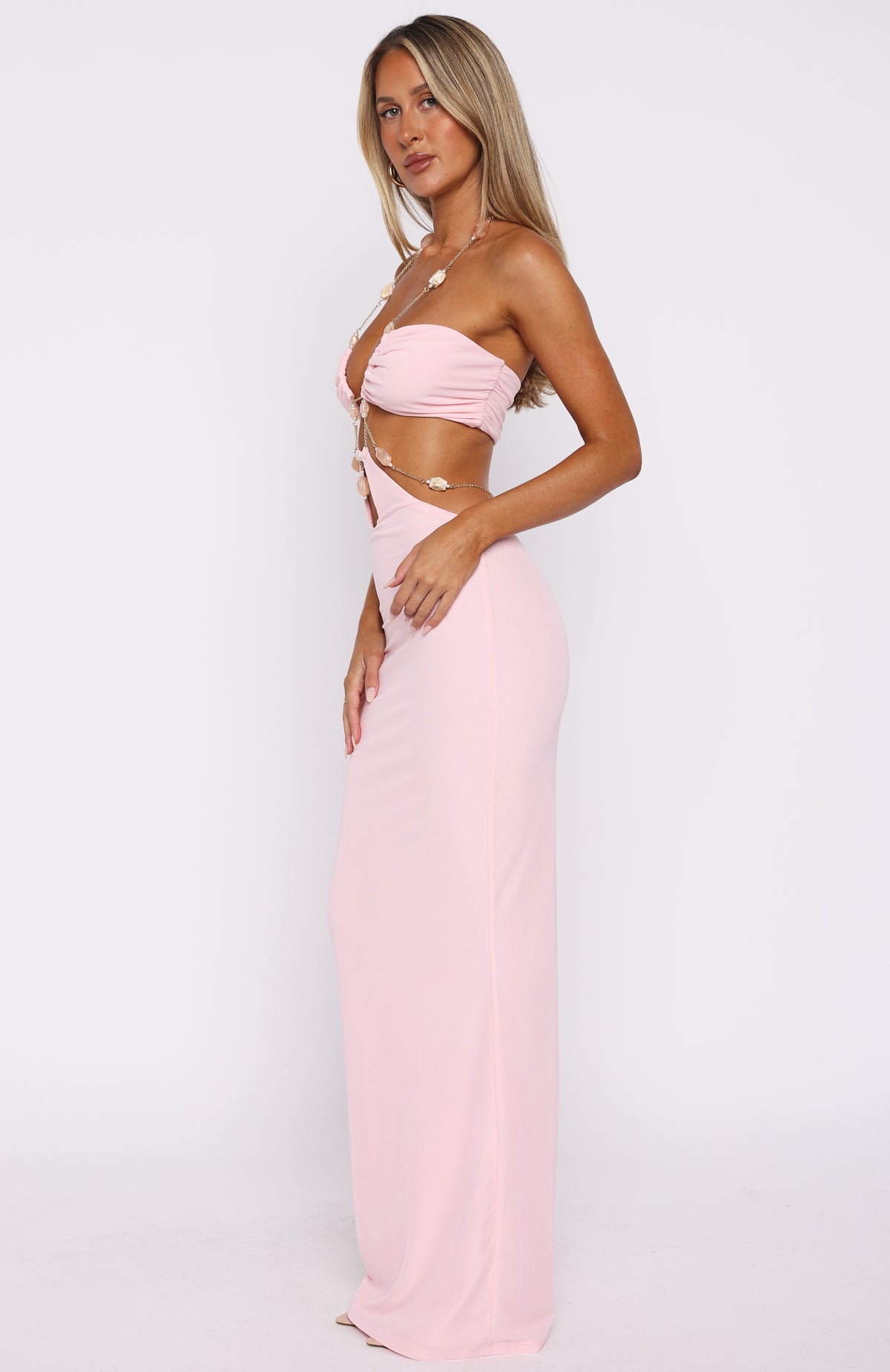 The Empress Maxi Dress Baby Pink - Image 4