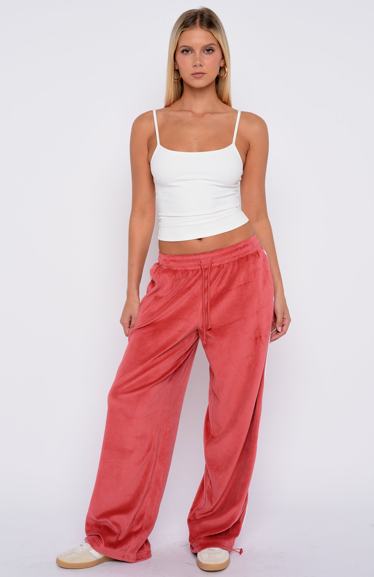 Soul Fire Velour Pants Red - Image 2