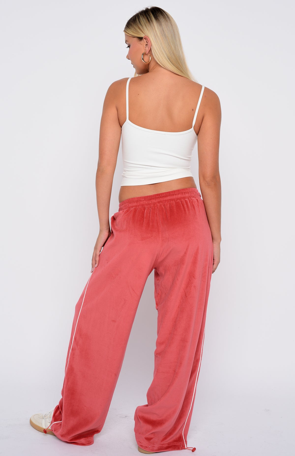 Soul Fire Velour Pants Red - Image 4