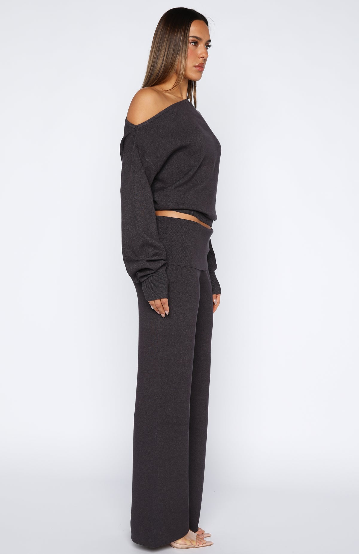 Can't Find The Words Knit Pants Charcoal - Image 3