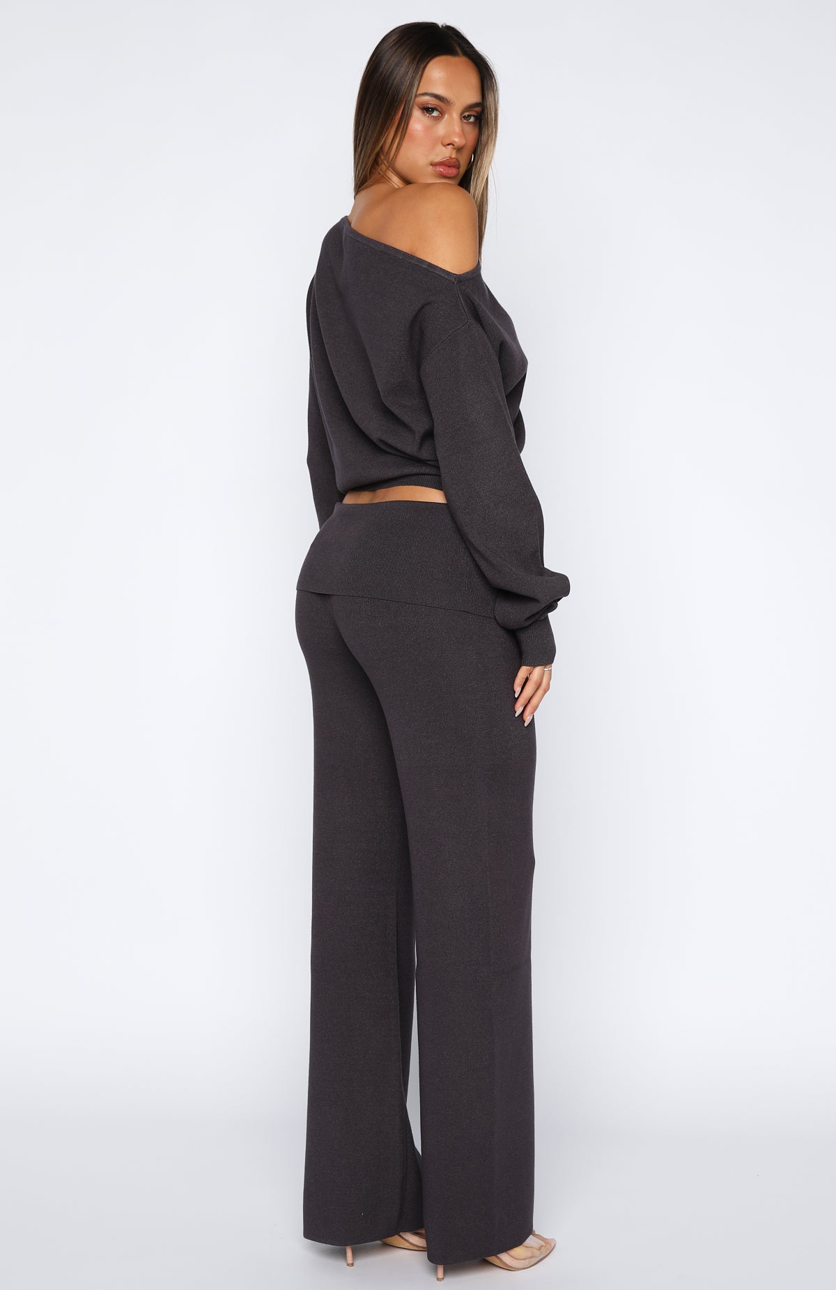 Can't Find The Words Knit Pants Charcoal - Image 4