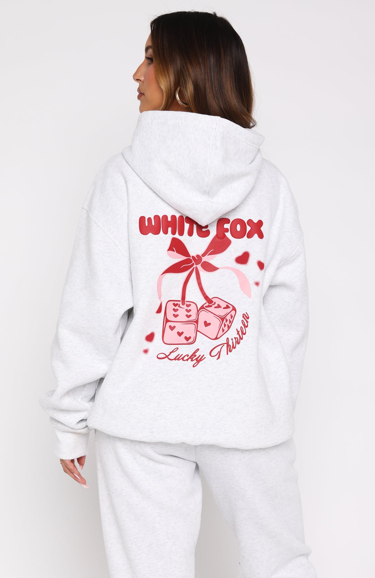 Lucky Thirteen Cheyenne Oversized Hoodie Grey Marle - Image 4