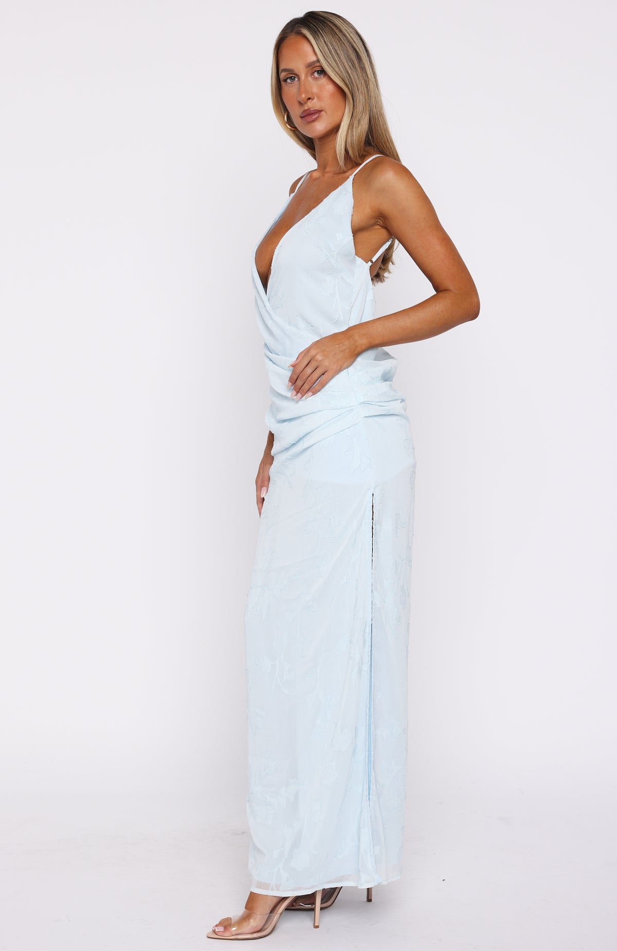 Soft But Sharp Maxi Dress Sky Blue - Image 4