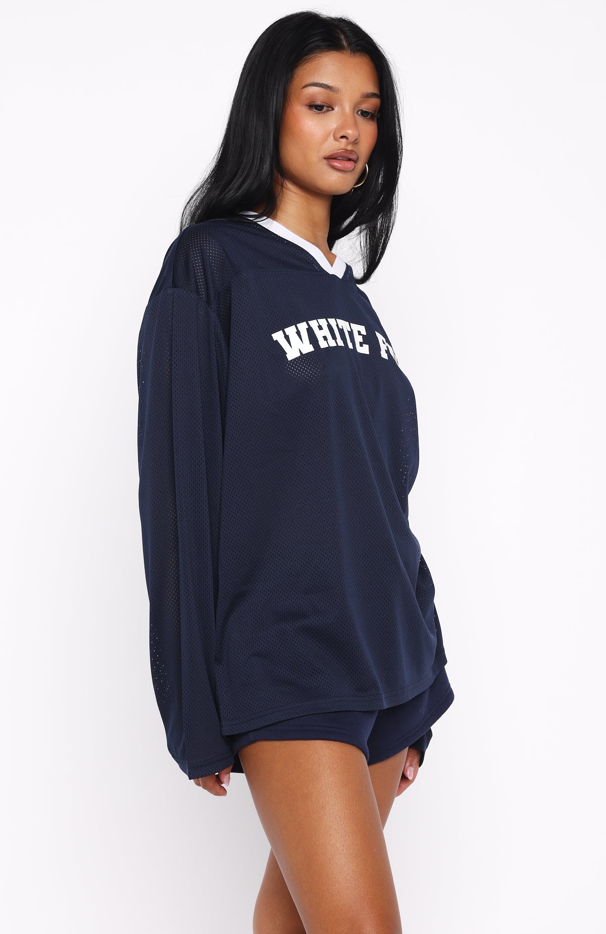 Ahead Of Schedule Long Sleeve Oversized Jersey Navy - Image 3