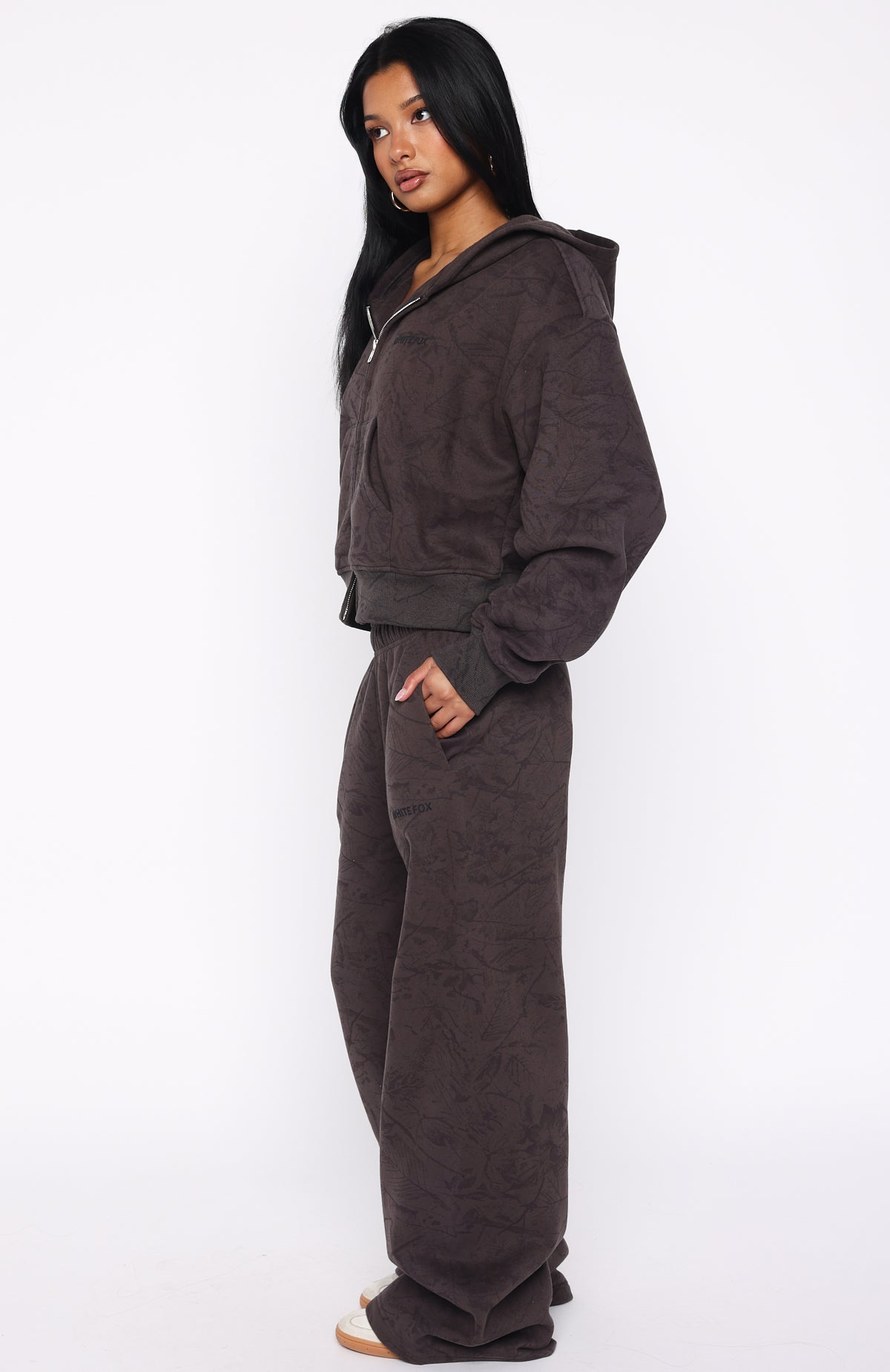 Hiding Away Wide Leg Sweatpants Dark Camo - Image 4