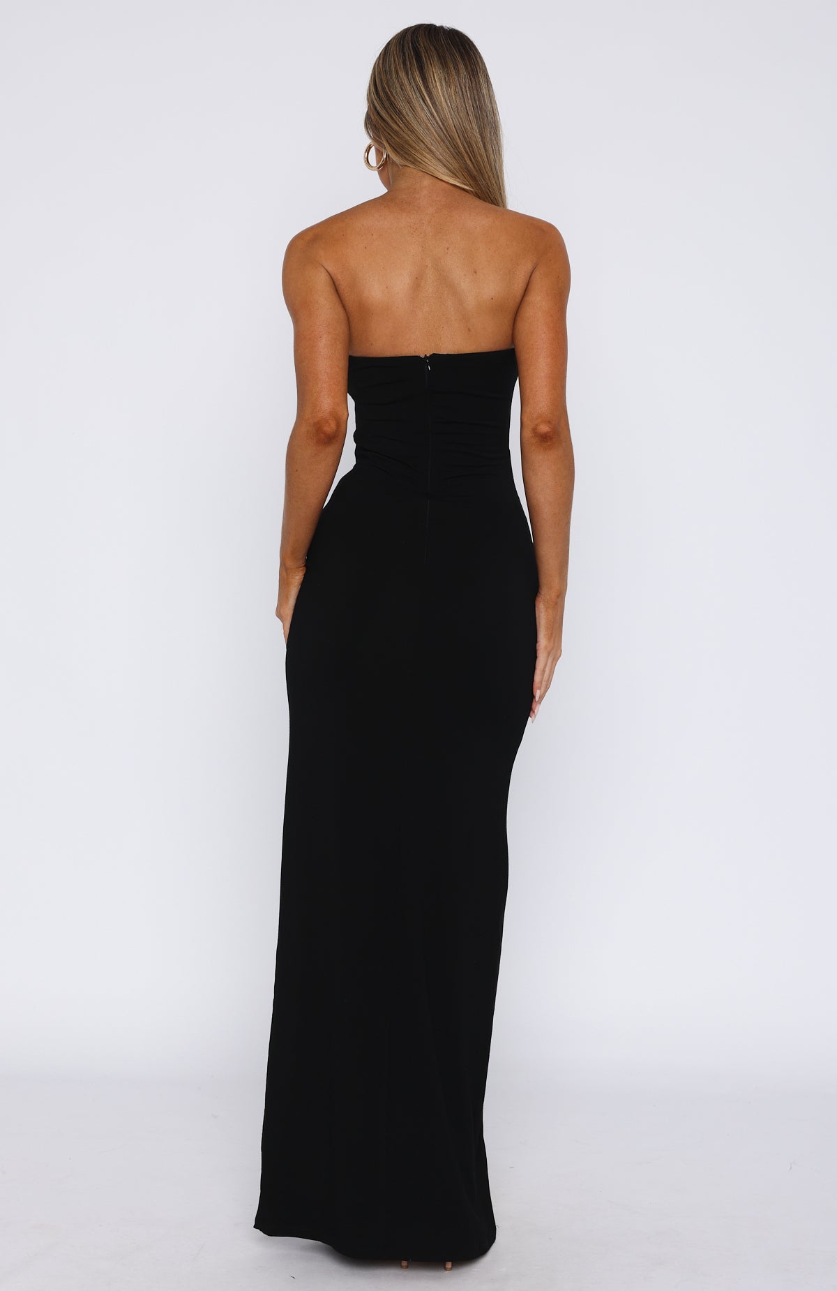 Deep In My Heart Strapless Maxi Dress Black - Image 4