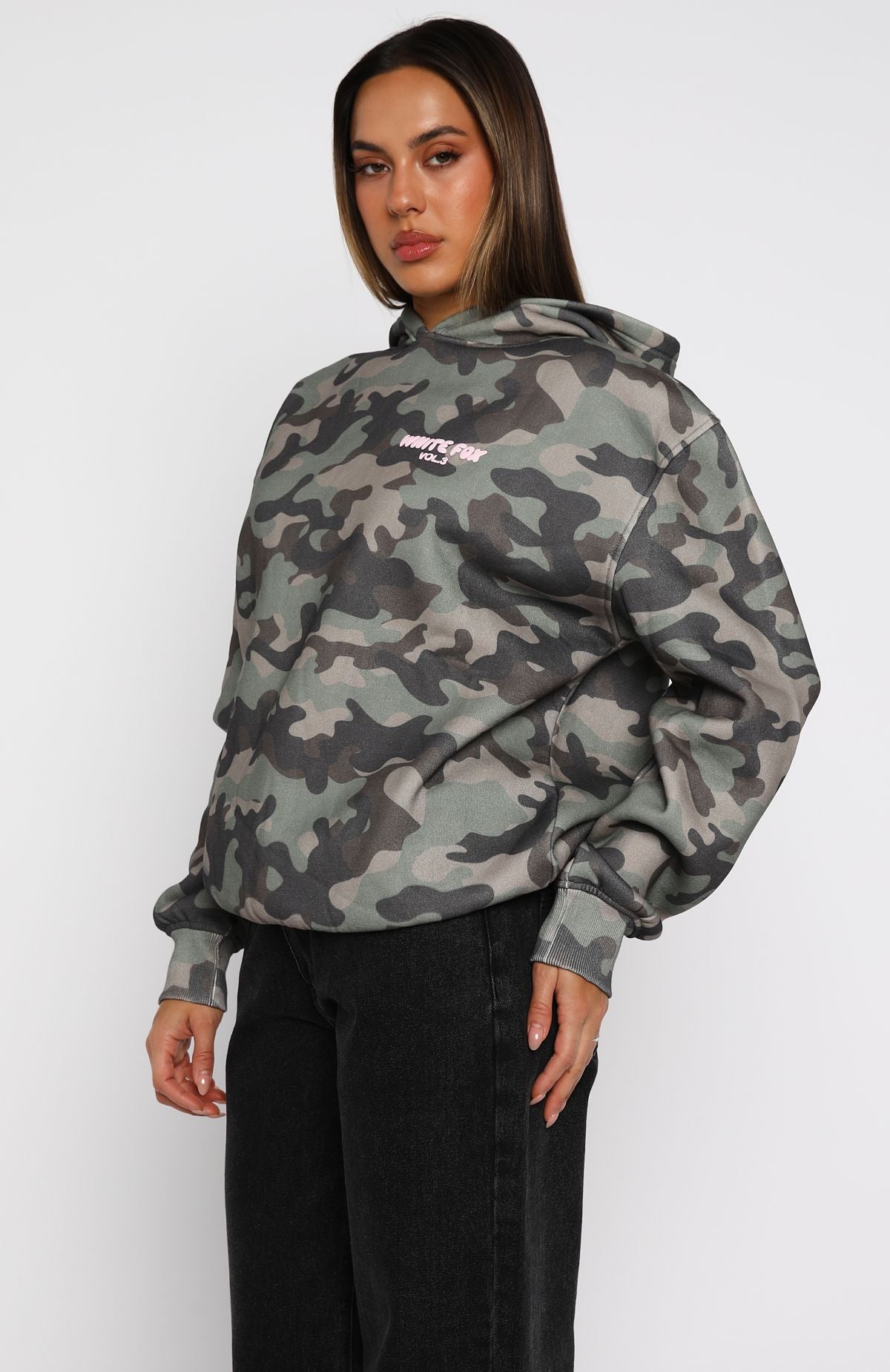 Offstage Printed Oversized Hoodie Washed Camo - Image 3