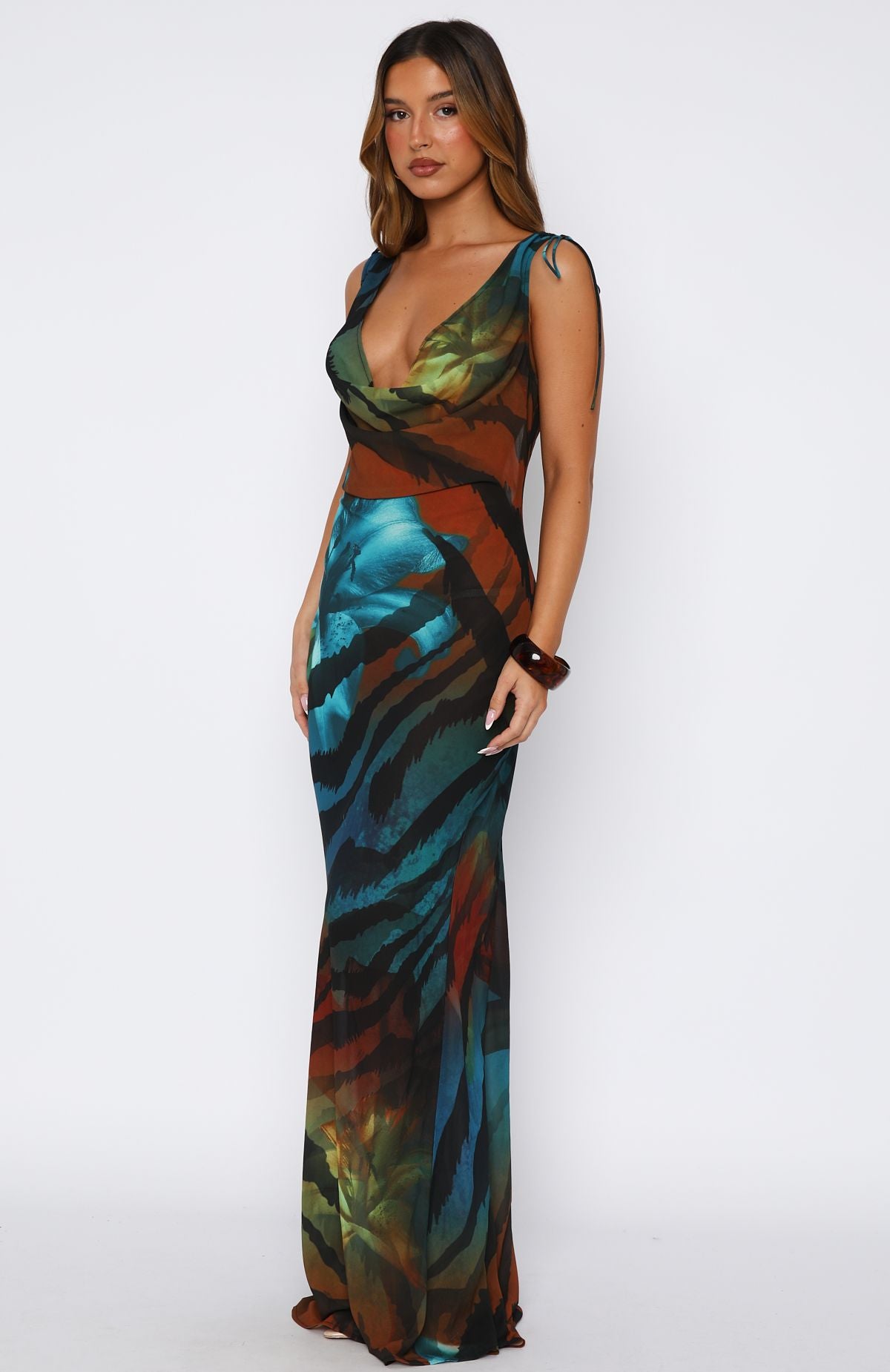 Amore Maxi Dress Teal Mirage - Image 3