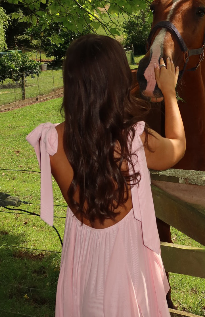 Coral Sands Mesh Maxi Dress Pink - Image 2