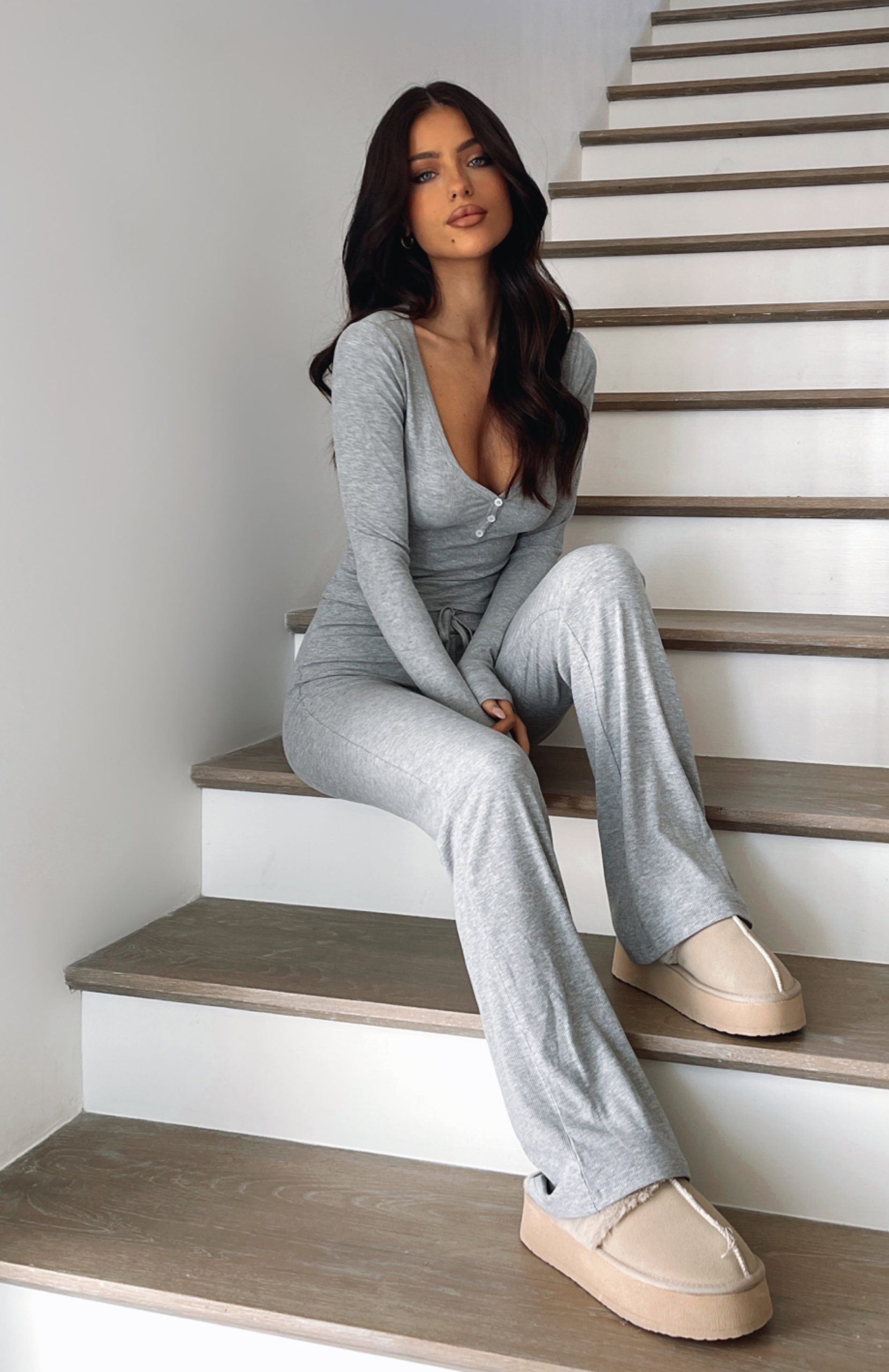 Don't Wake Me Up Pyjama Set Grey Marle - Image 5