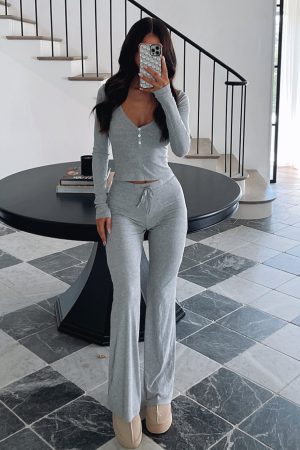 Don't Wake Me Up Pyjama Set Grey Marle