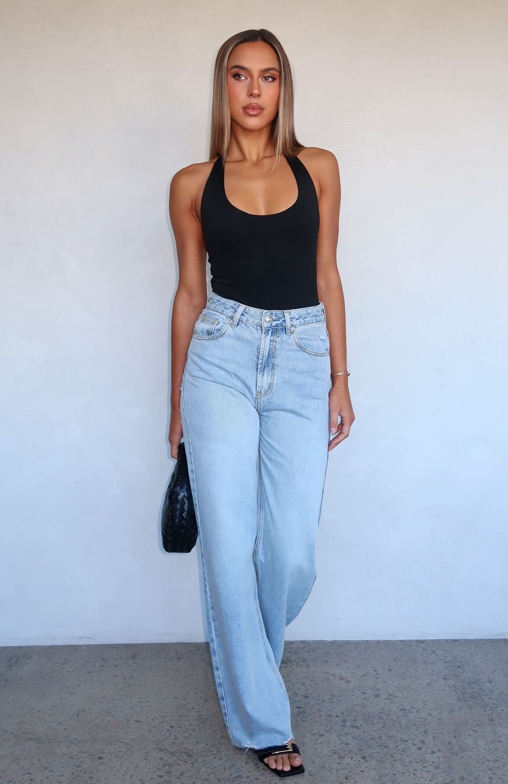 Alana High Waisted Straight Leg Jeans Light Blue - Image 5