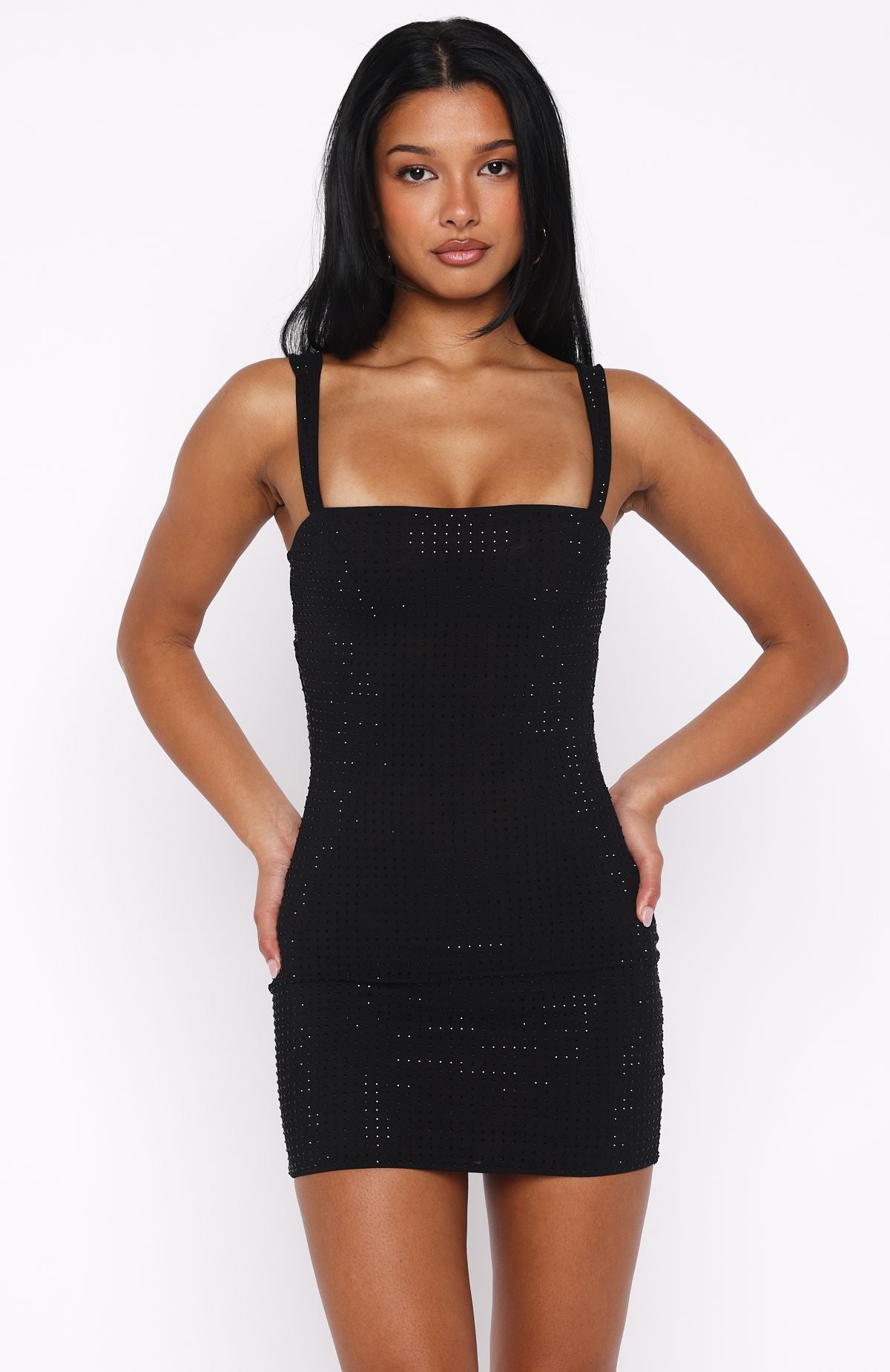 Pump The Volume Embellished Mini Dress Black - Image 3
