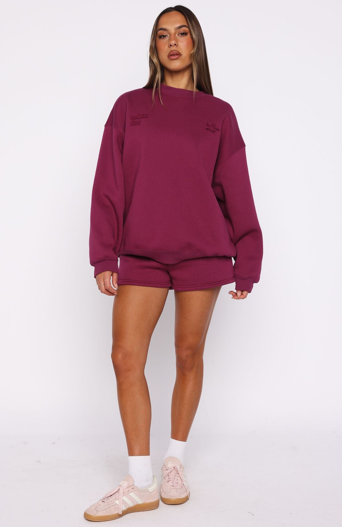 From The Archives Lexi Oversized Sweater Berry - Image 5