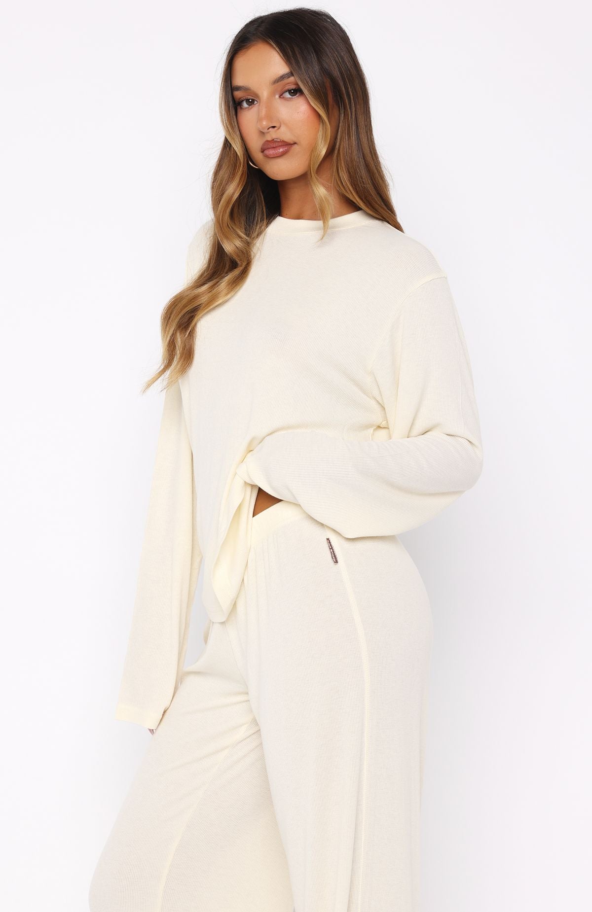 Wish Upon A Star Pyjama Long Sleeve Top Off White - Image 3