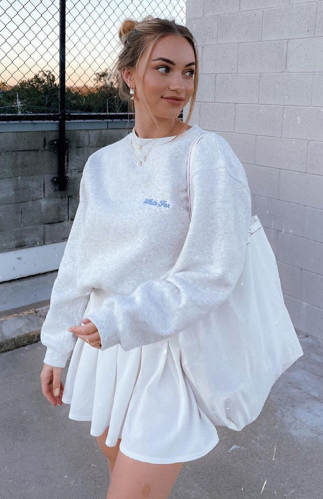 Steal Your Heart Oversized Sweater Grey Marle - Image 9