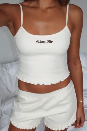 Love Matters Pyjama Shorts Cream