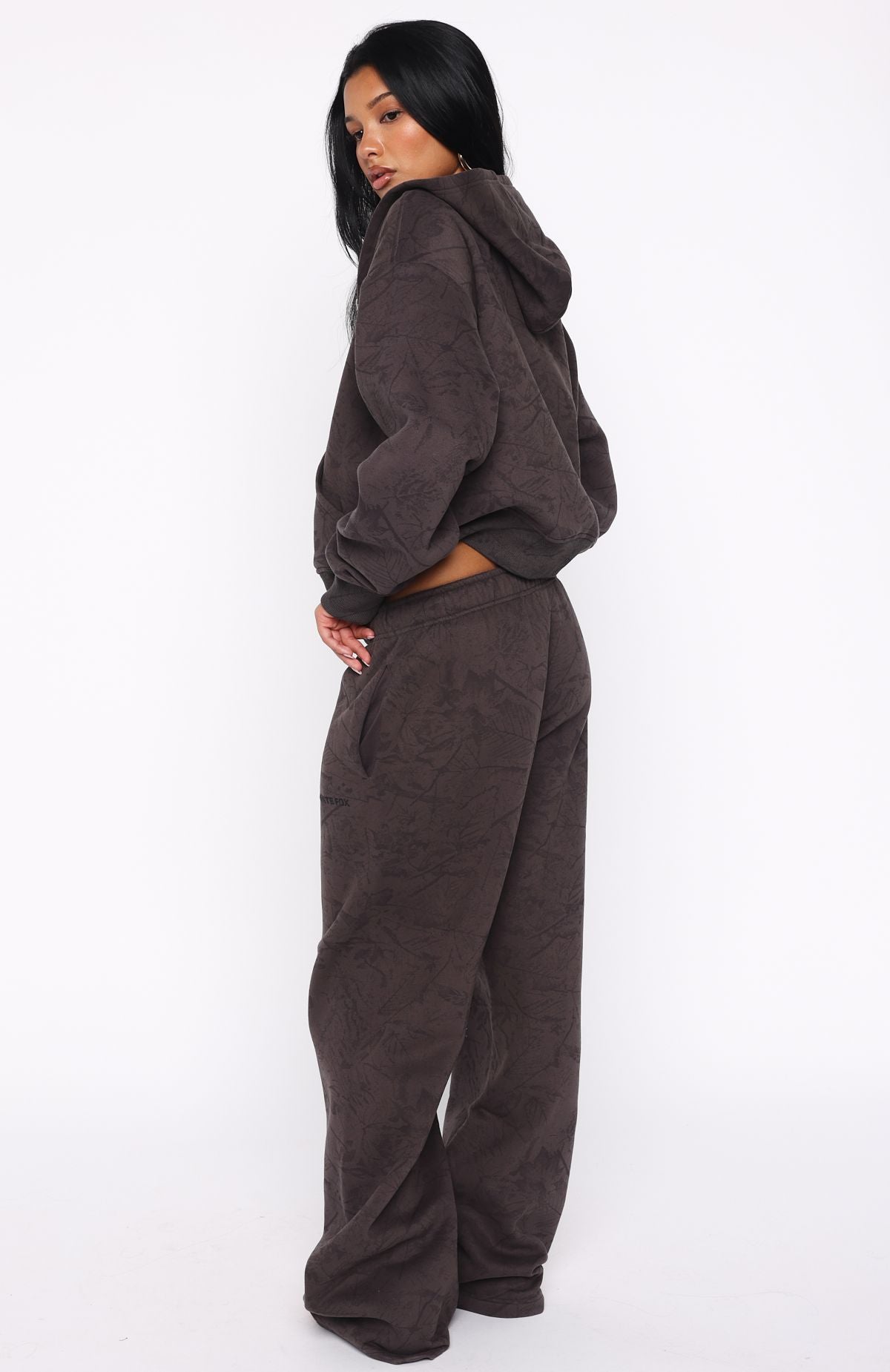 Hiding Away Wide Leg Sweatpants Dark Camo - Image 5