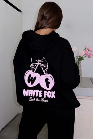 Feel The Love Oversized Hoodie Black