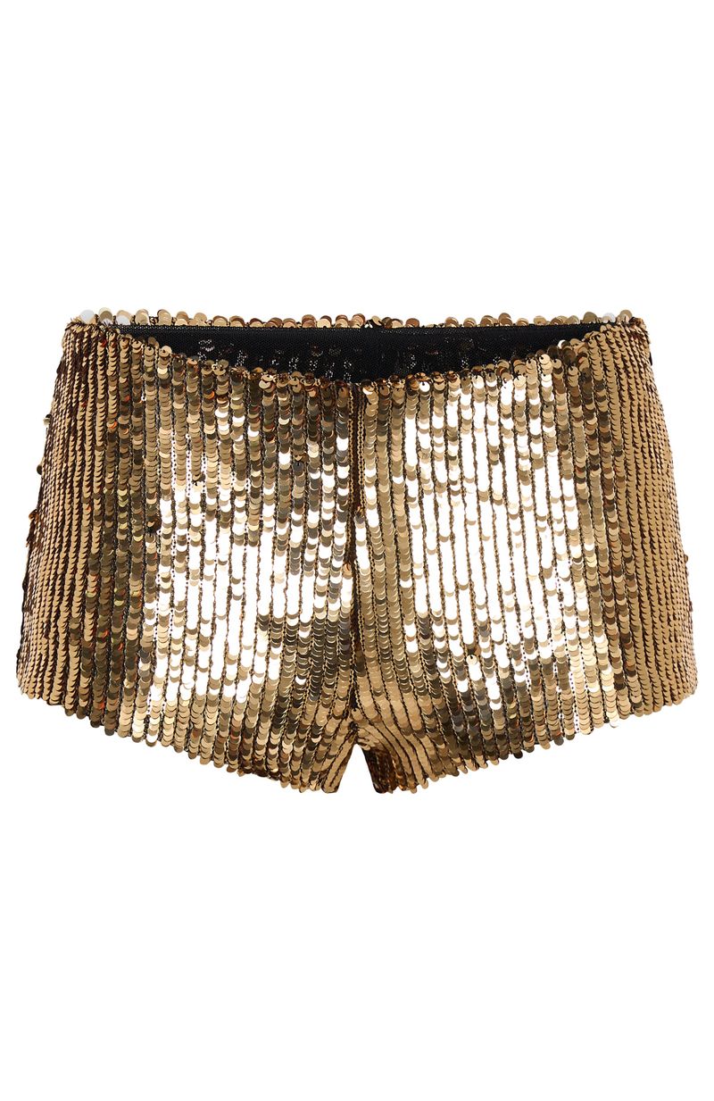 Bold Moves Sequin Shorts Gold - Image 7
