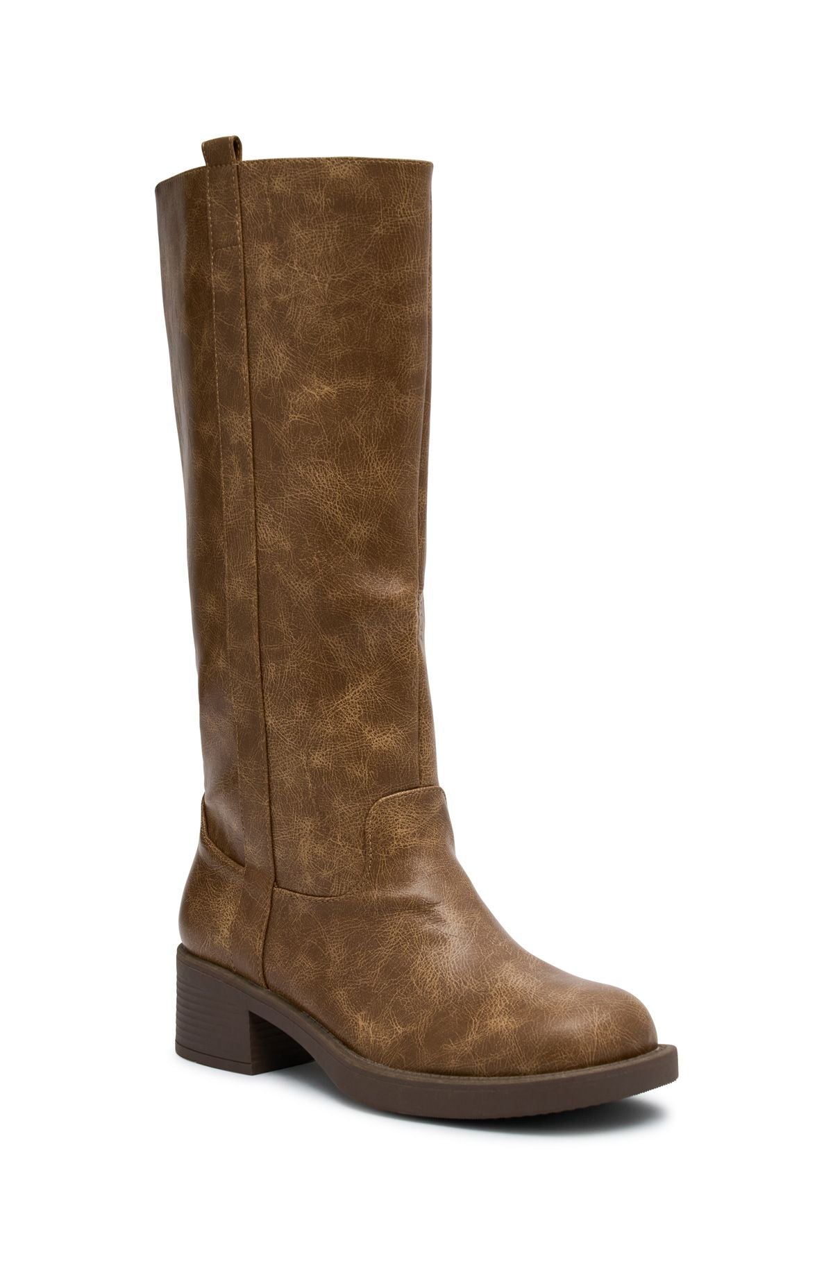 Lainey Knee High Boots Crinkle Camel - Image 2