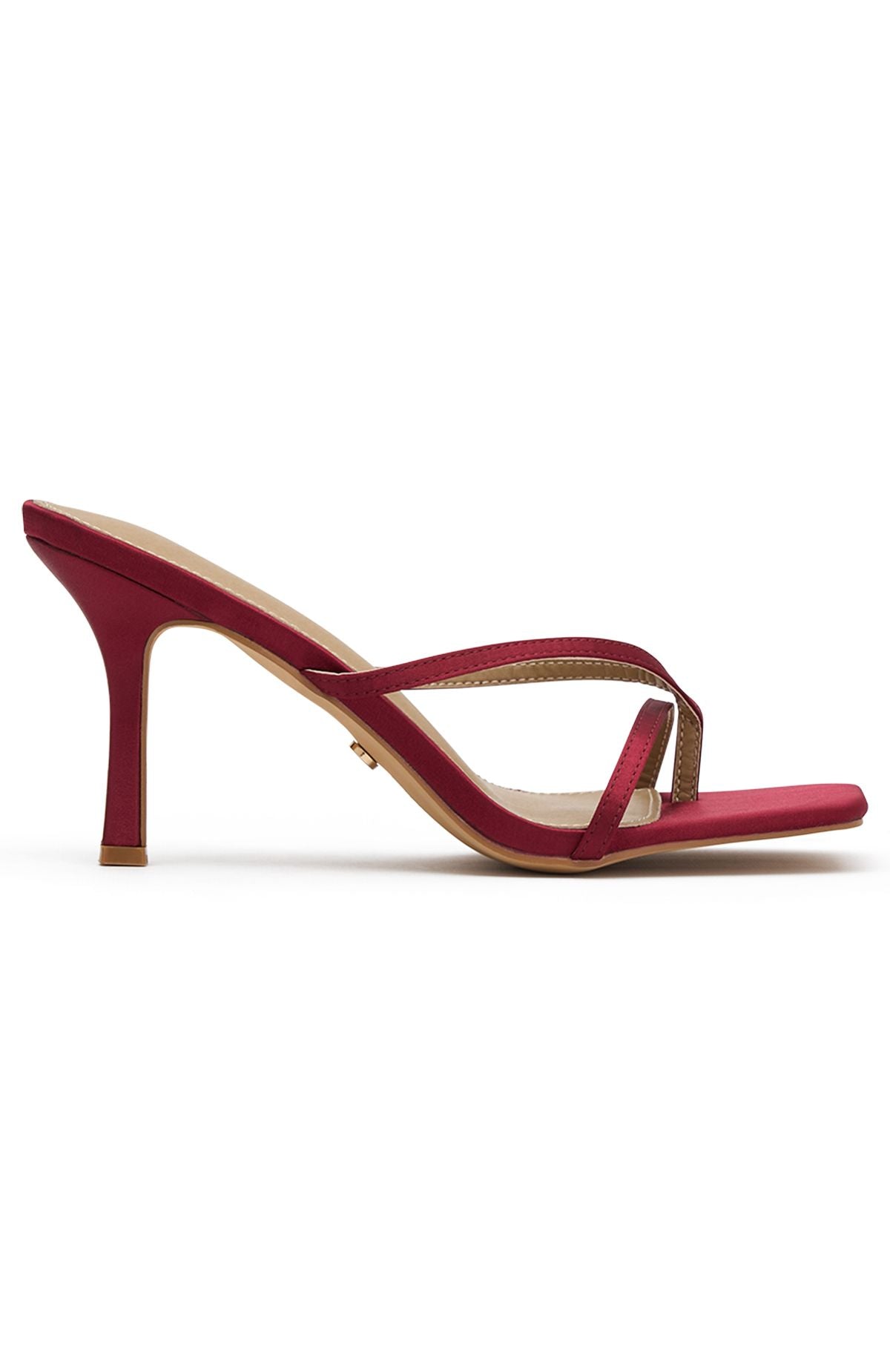 Julietta Heels Burgundy Satin - Image 3