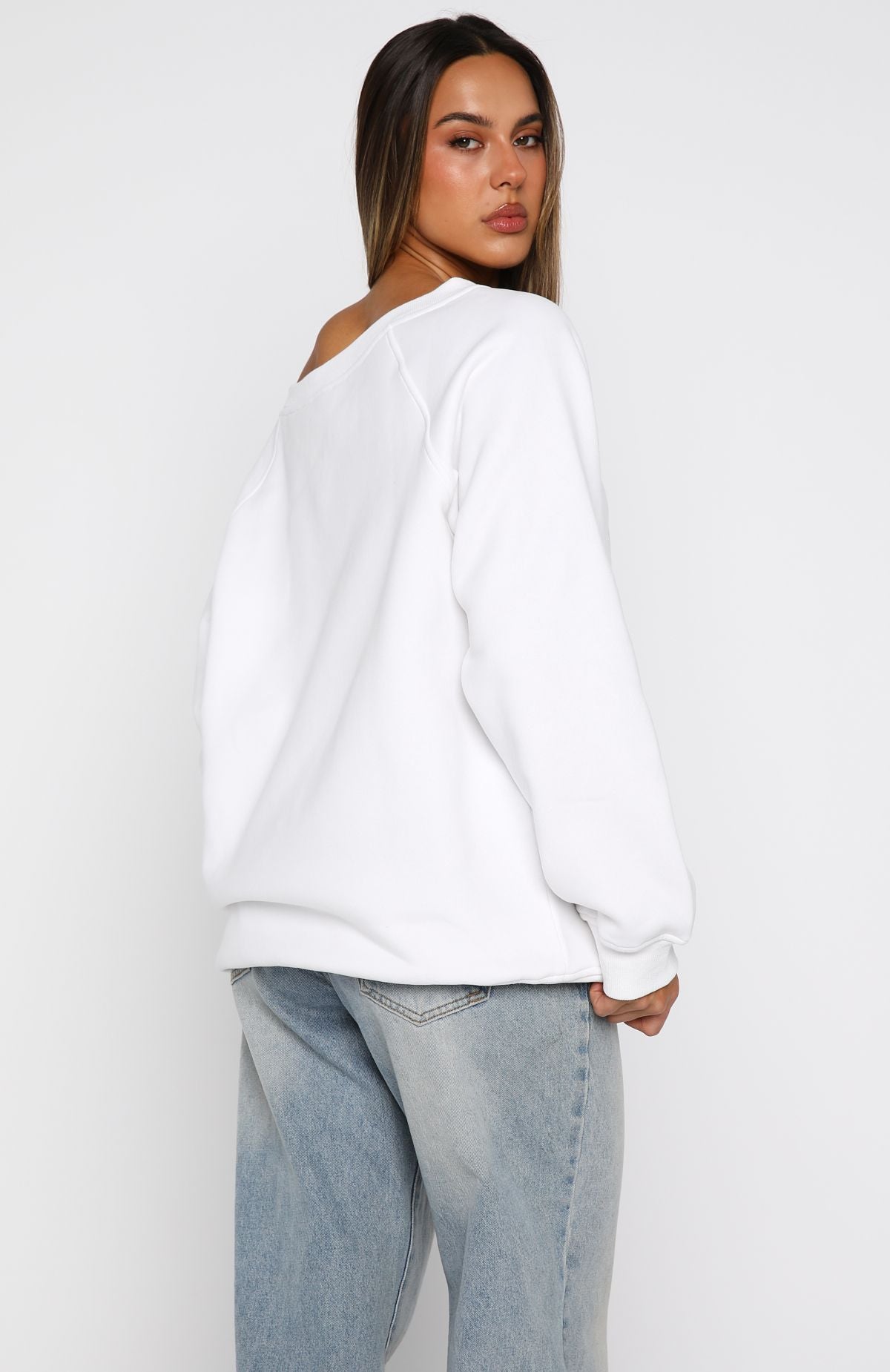 Cuddly Christmas Off Shoulder Sweater White - Image 5