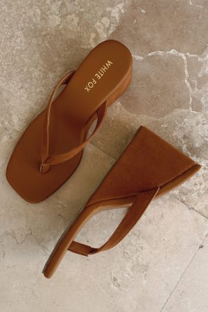 Grace Wedge Caramel Faux Suede