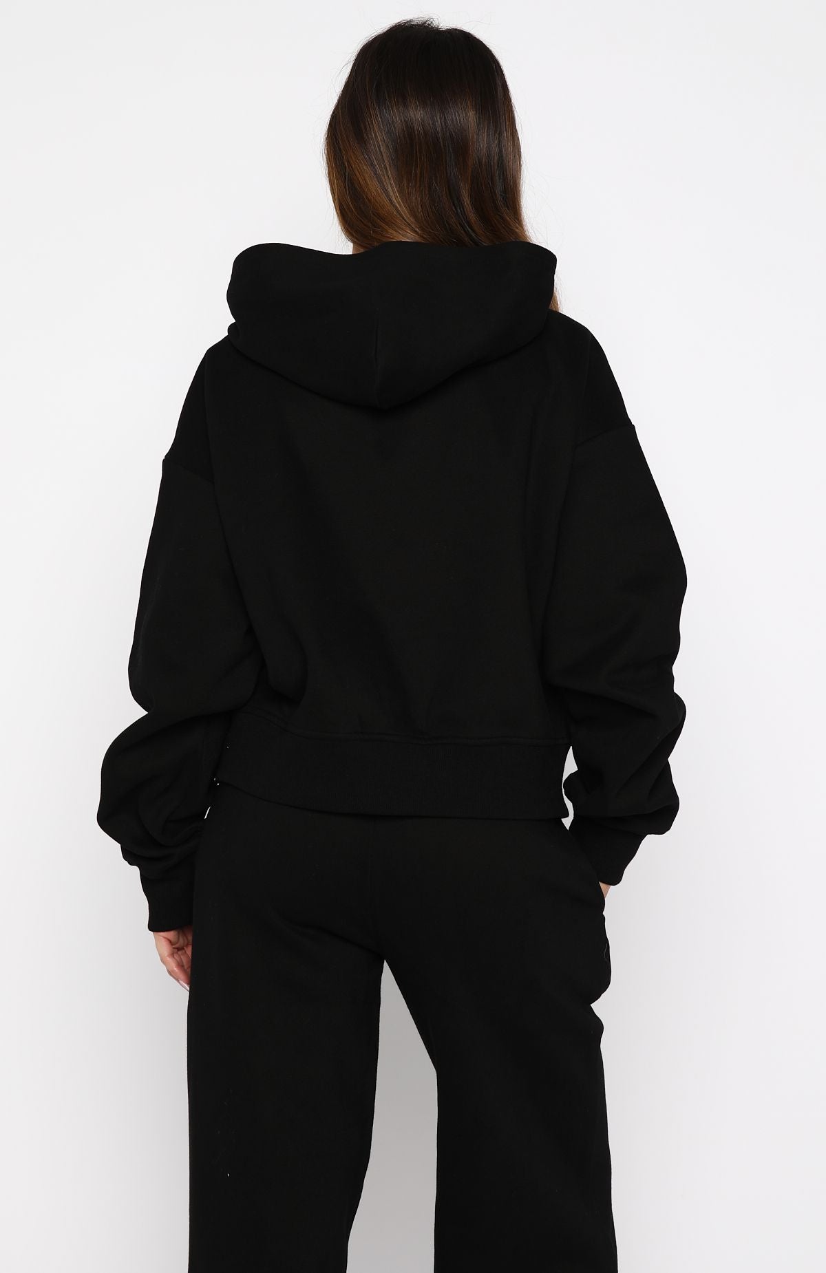 Test Drive Boxy Zip Front Hoodie Black - Image 4