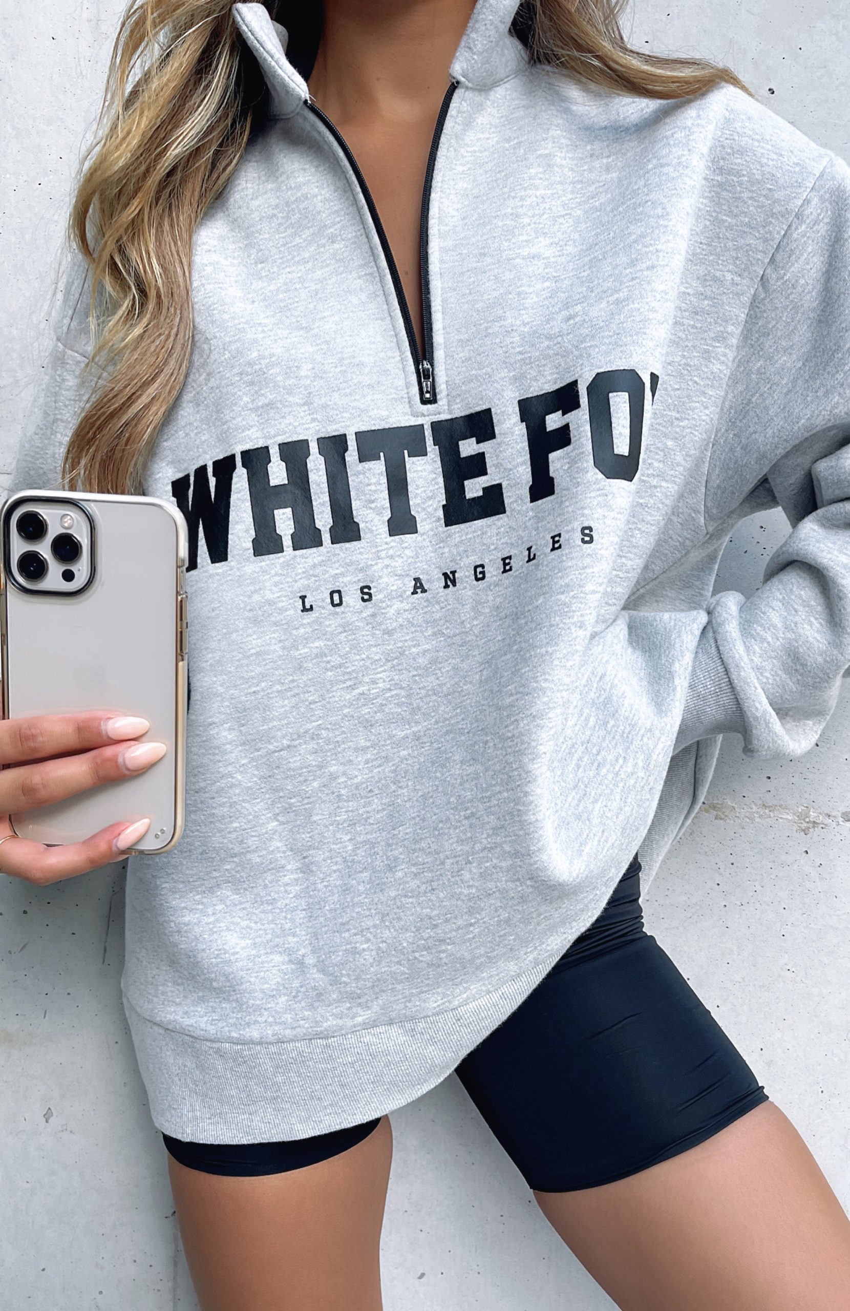 High Standard Zip Front Sweater Grey Marle - Image 6