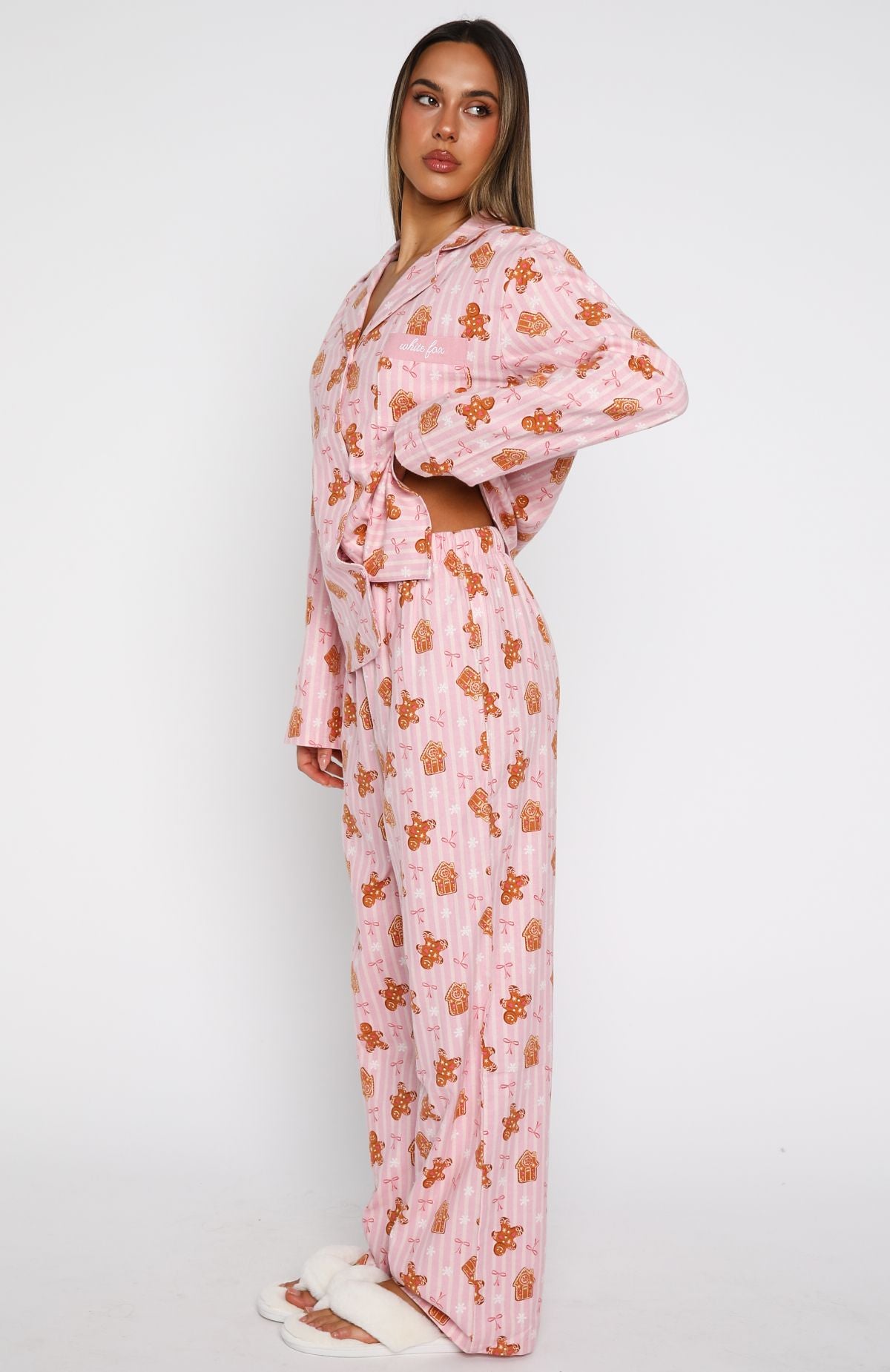 Dreamland Long Sleeve Pyjama Set Gingerbread Twist - Image 4