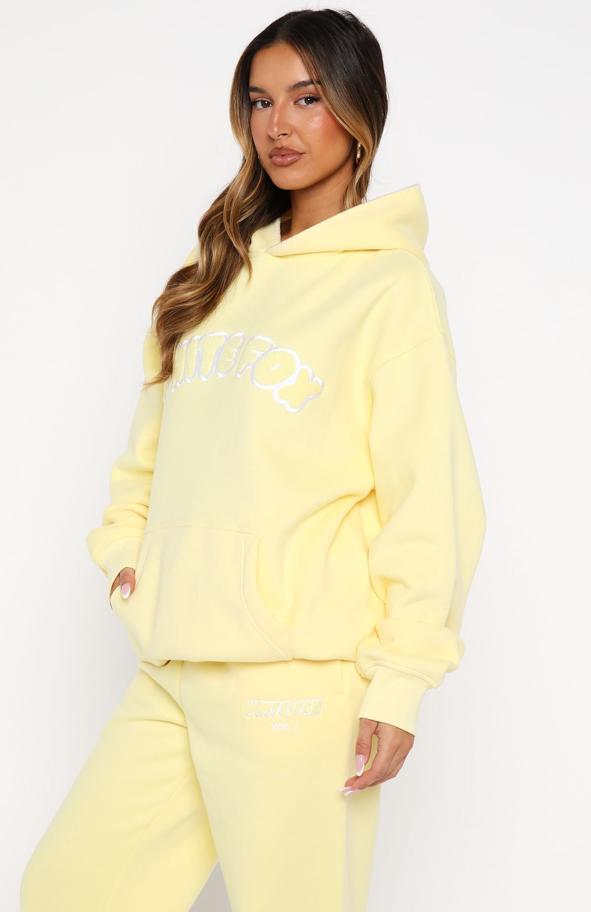 Vol. 1 Front Graphic Oversized Hoodie Lemon - Image 4