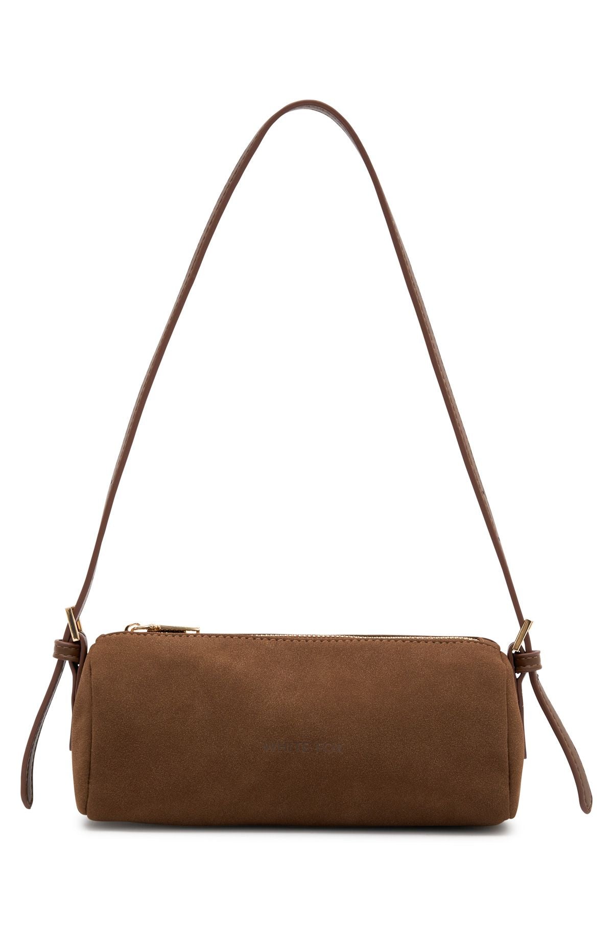Gannon Shoulder Bag Chocolate Faux Suede - Image 5