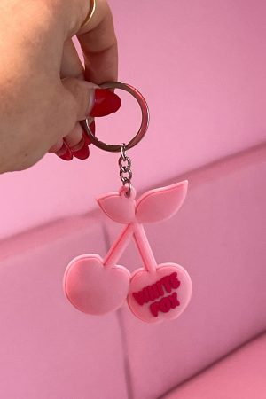 Cherry On Top Keychain Pink