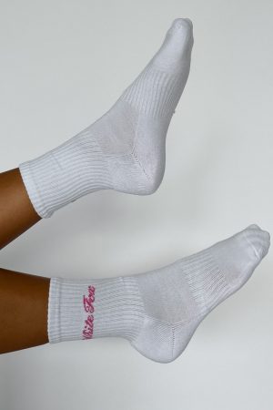 Walk The Same Socks White/Pink