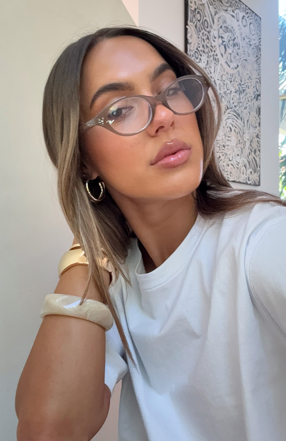 Rayne Blue Light Glasses Biscuit - Image 2