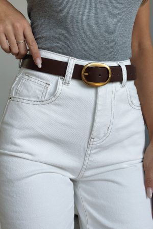 Kelvis Belt Chocolate PU