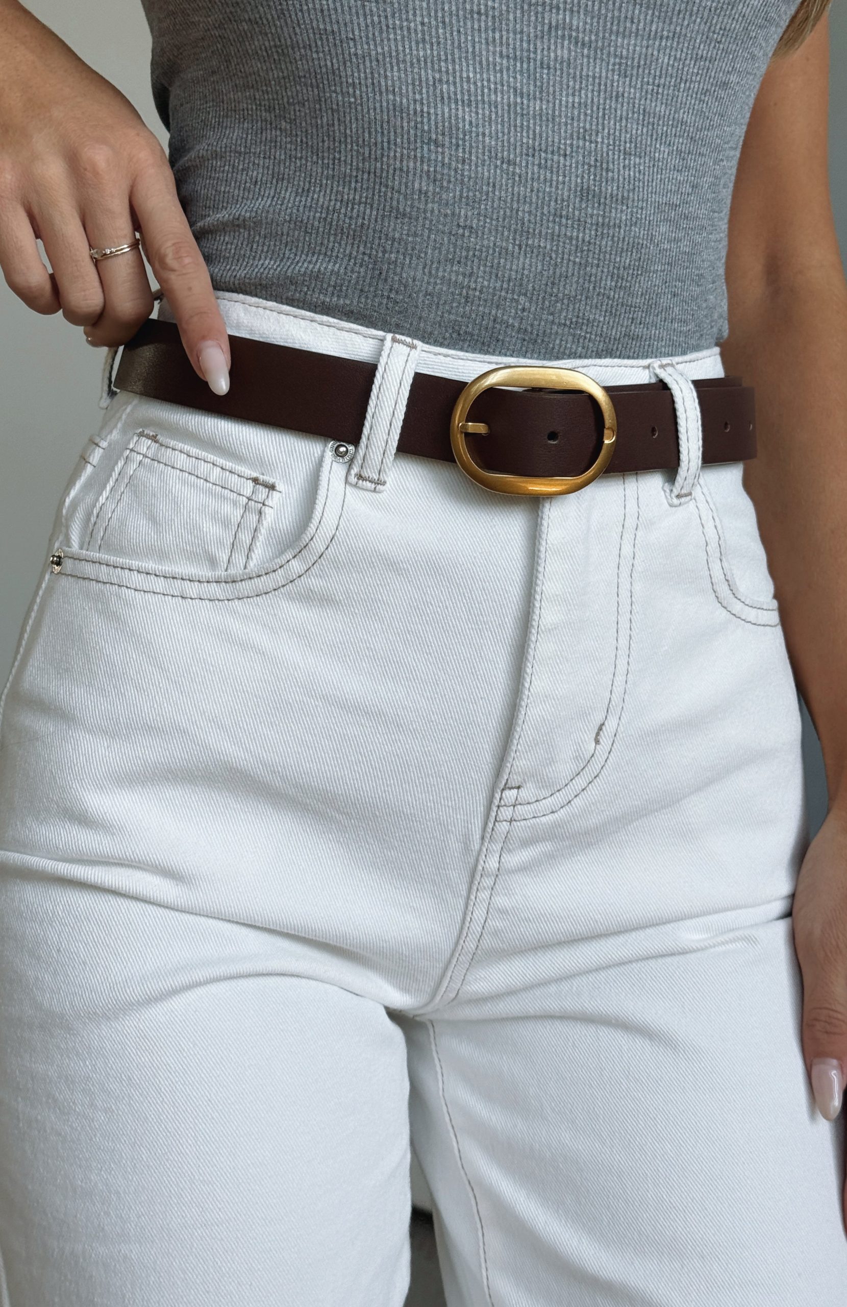 Kelvis Belt Chocolate PU