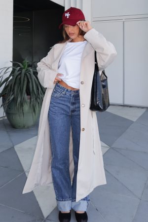 Keep A Secret Trench Coat Dove