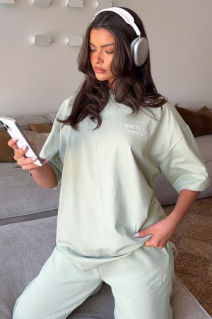 Can't Miss It Oversized Tee Sage