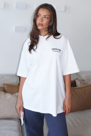 Can't Miss It Oversized Tee White