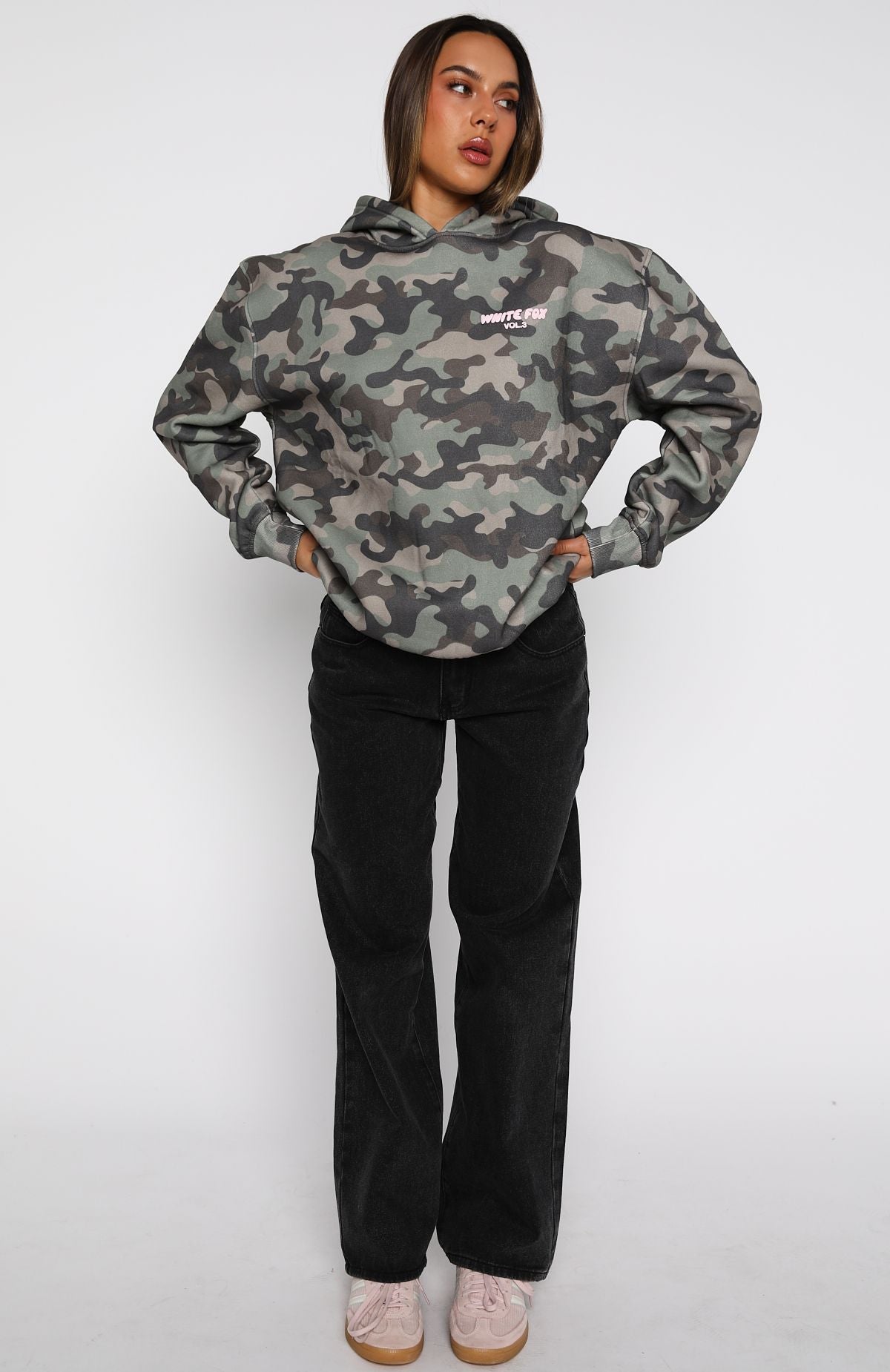 Offstage Printed Oversized Hoodie Washed Camo - Image 5