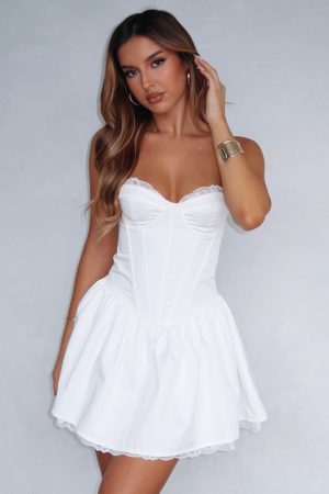Like De Ja Vu Mini Dress White