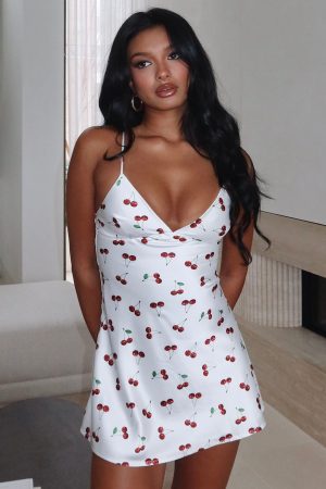 Let's Get Going Mini Dress Cherry