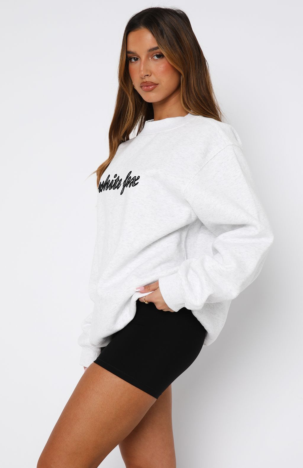 Call On You Oversized Sweater Grey Marle - Image 3