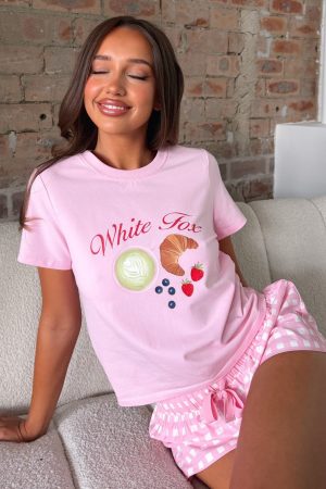 Breakfast In Bed Pyjama Set Pink